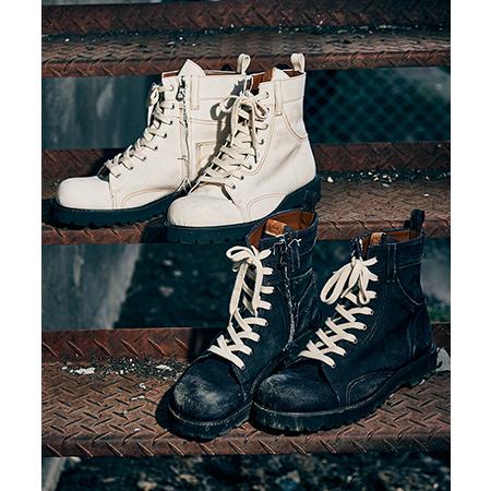 【glamb(グラム)】Oiled Denim Boots オイルドデニムブーツ(GB0125-AC...