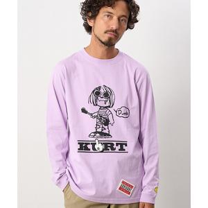 【STUD MUFFIN(スタッドマフィン)】5.6ozコットン天竺 3D KURTプリント LS Tシャツ(414-02663)｜cambio