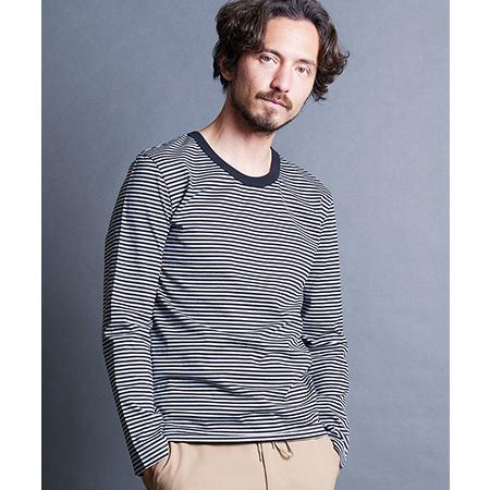 【Magine(マージン)】 SUPIMA CTN SILKET BORDER U-N L-S ボー...