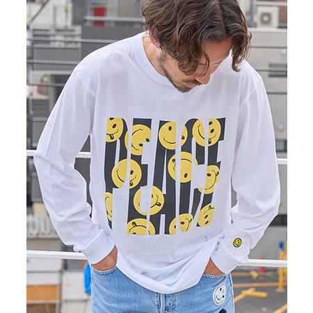 【STUD MUFFIN(スタッドマフィン)】5.6ozコットン天竺 PEACE SMILE発泡プリ...