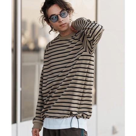 【CAMBIO(カンビオ)】ボーダースピンドルカットソー