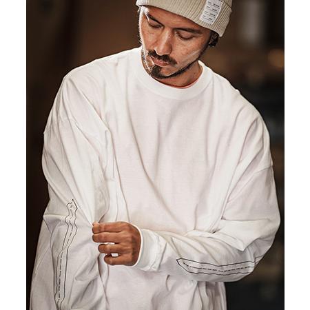 【wjk reluxe】drop shoulder long sleeve cut sew ロンT(...