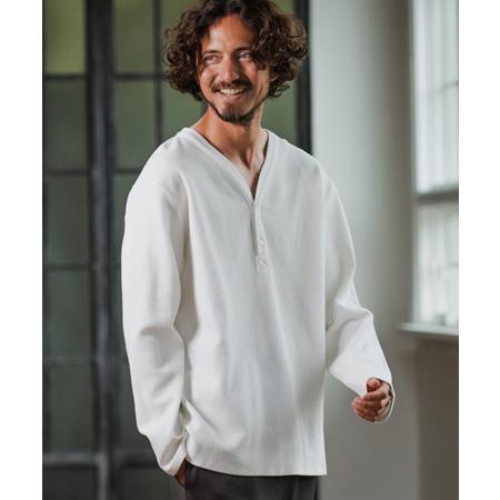 【Magine(マージン)】Double Cloth Long Sleeve Henley T-sh...