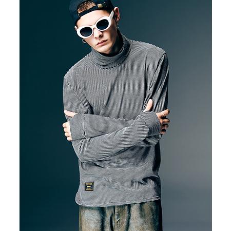 【glamb(グラム)】Deformed Turtleneck Cutsew デフォームドタートルネ...