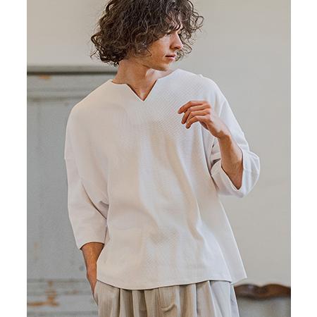 【CAMBIO(カンビオ)】Honeycomb Waffle Key Neck 3-4 Sleeve...