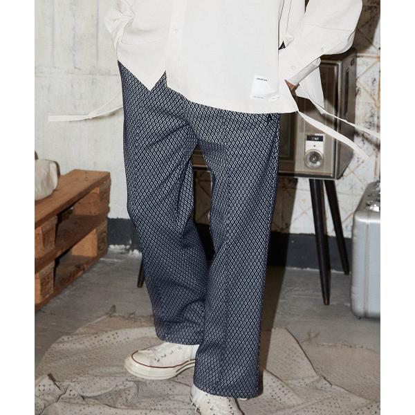 【ADAM PATEK(アダムパテック)】 jacquard pattern flared pant...