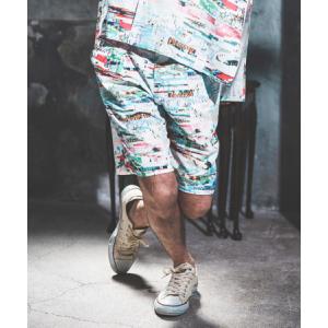 【NOISESCAPE(ノイズスケープ)】iroquois×NOISESCAPE Exclusive patterned shorts(neon art pattern) ショートパンツ(nss063-3cd-ir)｜cambio