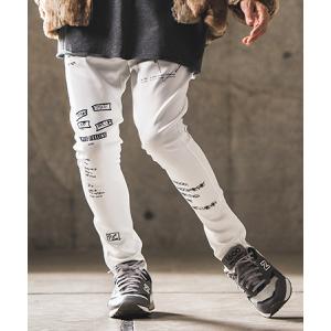 【GLIMCLAP(グリムクラップ)】Hand writing-esque pattern jersey pants ジャージーパンツ(15-071-gla-cd)｜cambio