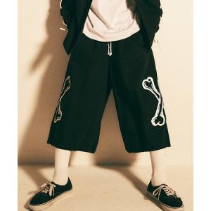 【EFFECTEN(エフェクテン)】 Denim cropped wide pants bone type ワイドパンツ(efmsaw-09-bone)｜cambio