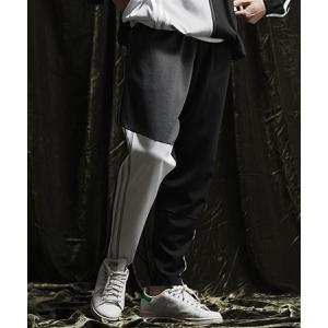 【ANGENEHM(アンゲネーム)】 Ponte fabric switching design pants トラックパンツ(AG02-012sce)｜cambio