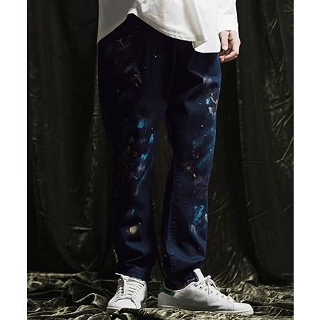 【ANGENEHM(アンゲネーム)】Splash design denim pants デニムパンツ...