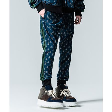 【glamb(グラム)】Casino Monogram  Pants モノグラムジャージポリーパンツ...