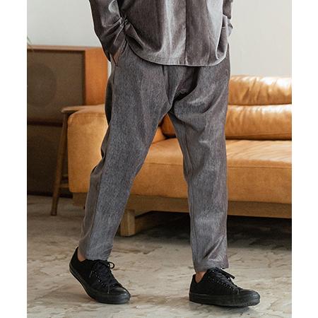 【CAMBIO(カンビオ)】Stretch Velour Easy Pants テーパードパンツ(A...