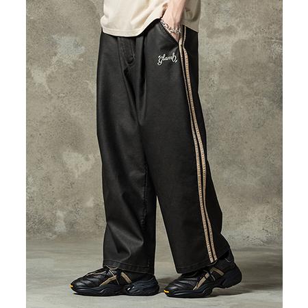 【glamb(グラム)】Synth Leather Track Pants シンセレザートラックパン...