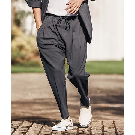【CAMBIO(カンビオ)】Ripple Cut sew Relax Tapered Pants イ...