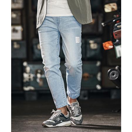 【wjk reluxe】tight knit denim tapered easy pants デニ...