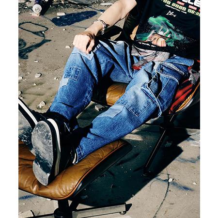 【glamb(グラム)】Unplugged Cargo Denim アンプラグドカーゴデニム パンツ...