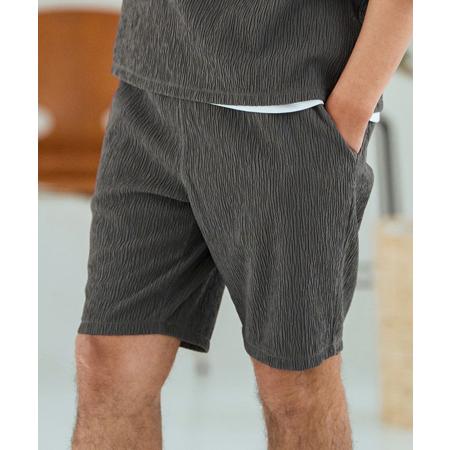 【Magine(マージン)】Textured Jacquard Fabric Short Pants...