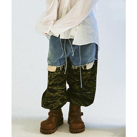 【DISCOVERED(ディスカバード)】LAYERED ARMY DENIM PANTS パンツ(...