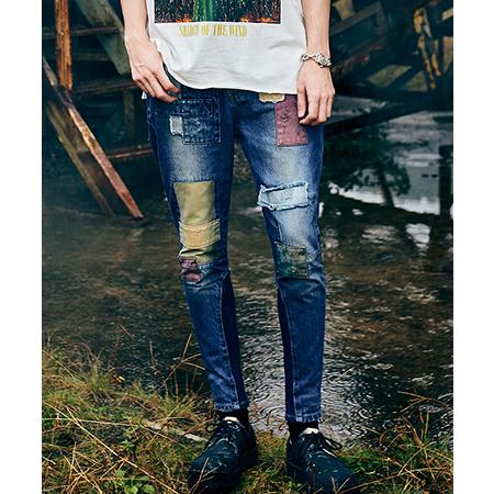 【glamb(グラム)】Unplugged Poly Denim アンプラグドポリーデニム パンツ(...