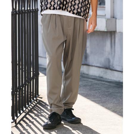 【CAMBIO(カンビオ)】Slacks Fabric Tapered Pants スラックスパンツ...