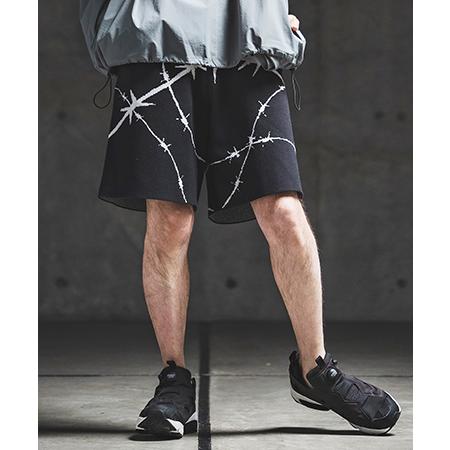 【GLIMCLAP(グリムクラップ)】 Barbed Wire Jacquard Knit Shor...