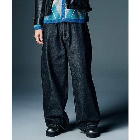 【glamb(グラム)】Roll Up Baggy Denim ロールアップバギーデニムパンツ(GB...