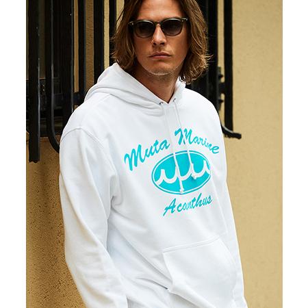 【ACANTHUS(アカンサス)】muta  Script Logo Hooded Sweatshi...