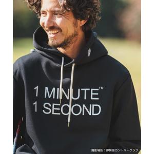 【1minute 1second(ワンミニットワンセカンド)】big logo print cardboard knit parka パーカー(1M24H030)｜cambio