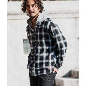 【felkod(フィルコッド)】Cool Check Flannel Shirts Parka シャツパーカー(F24N110)｜cambio