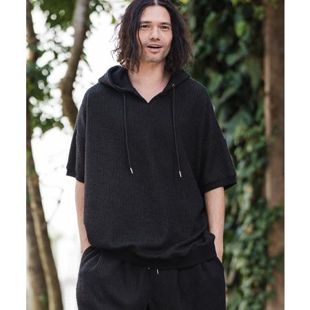 【CAMBIO(カンビオ)】 Jacquard Cut sew Short Sleeve Parka...