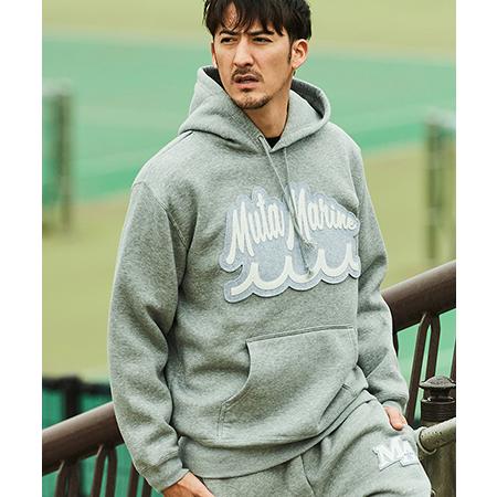 【ACANTHUS(アカンサス)】muta  Script Logo Hooded Sweatshi...