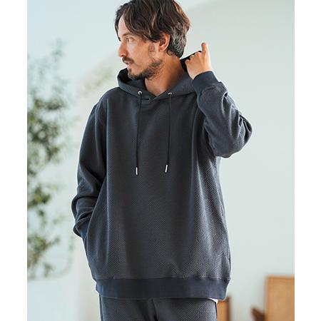【Magine(マージン)】Geometry Jacquard Long Sleeve Hoodie...