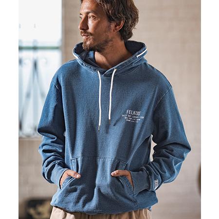 【felkod(フィルコッド)】Cord Accents Knit Denim Parka パーカー...