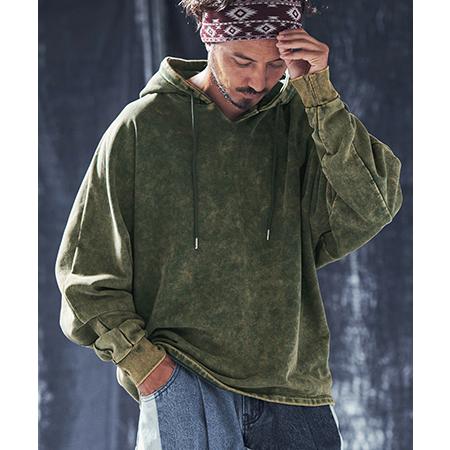 【ANGENEHM(アンゲネーム)】Pigment dye &amp; dolman sleeve swea...