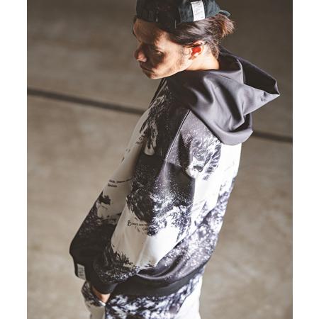 【GLIMCLAP(グリムクラップ)】One arm design hooded jersey -g...