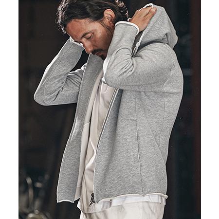 【wjk reluxe】heavy urake cut off hoodie パーカー(WR25S-...