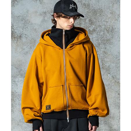 【glamb(グラム)】Layered Neck Hoodie レイヤードネックフーディ(GB032...