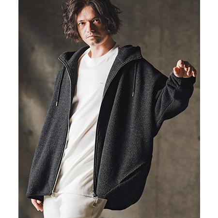 【GLIMCLAP(グリムクラップ)】Zip-up hoodie-Soft brushed waff...
