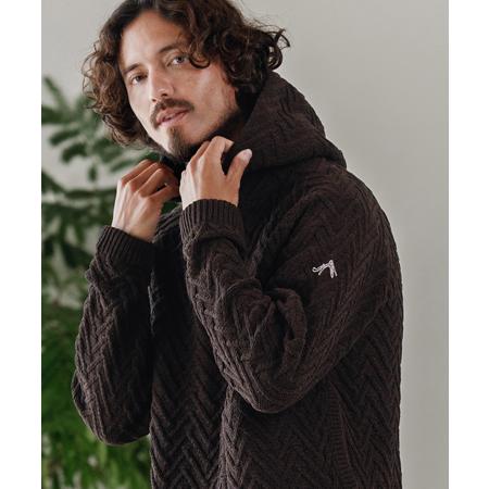 【CALL&amp;RESPONSE(コールアンドレスポンス)】ヘリンボーンニットパーカー-サイセンタク(2...