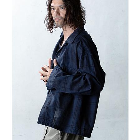 【EGO TRIPPING(エゴトリッピング)】DOBBY CHECKSHIRTS チェックシャツ(...