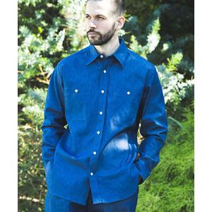 【MROLIVE(ミスターオリーブ)】COOLMAX STRETCH DENIM -ONE WASH WORK SHIRT デニムワークシャツ(M241107)｜cambio