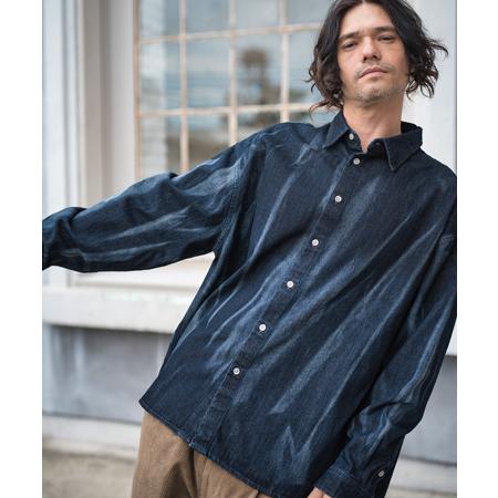 【CAMBIO(カンビオ)】 Wrinkled 10oz Cotton Denim Shirts デ...