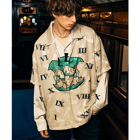 【glamb(グラム)】Eaten Apple Layered Shirt イートゥンアップルロング...