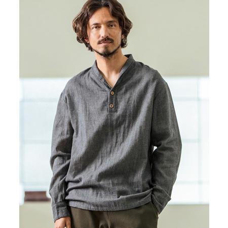【Magine(マージン)】Gauze Fabric Shawl Collar Shirts ショー...