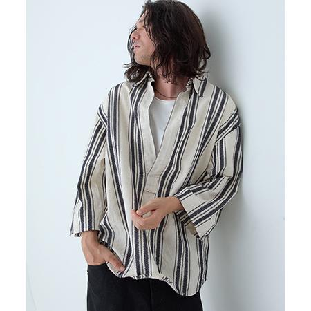 【EGO TRIPPING(エゴトリッピング)】Sevenfree ノンボタン七分袖シャツ(6165...