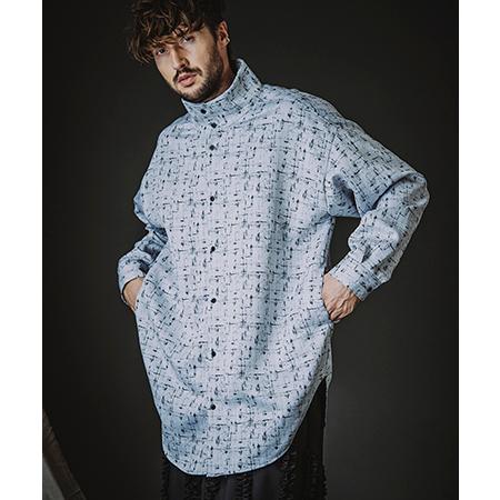 【NO ID.(ノーアイディー)】ハイカラーロンク゛チェックSH シャツ(858006-415S)