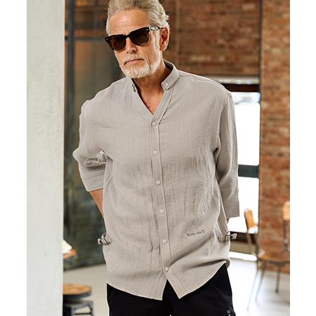 【Maison code 13(メゾンコードサーティーン)】linen like button do...