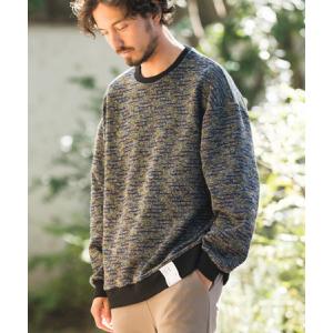 【CAMBIO(カンビオ)】Mix Color Border Rib Pullover スウェットプルオーバー(PF-241-002)｜CAMBIO