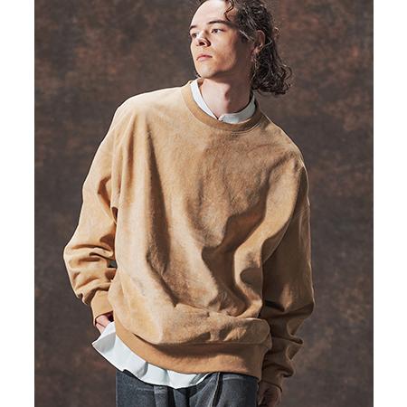 【Jih Nunc(ジーヌンク)】裏起毛フェイクスウェードプルオーバー(JIH-R1141)